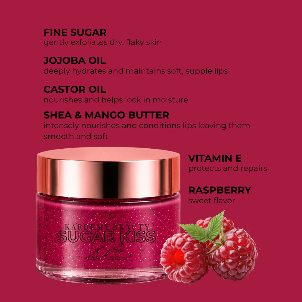 SUGAR KISS Lip Scrub, Raspberry